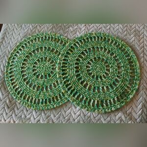 OFFERS PLS! Crochet Green Mandala Wall Art